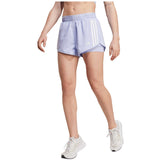 Short Deportivo Adidas Own the Run 3 Franjas 2 en 1 Lila Mujer