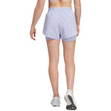 Short Deportivo Adidas Own the Run 3 Franjas 2 en 1 Lila Mujer
