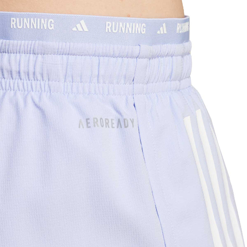 Short Deportivo Adidas Own the Run 3 Franjas 2 en 1 Lila Mujer