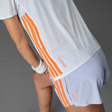 Playera Deportiva Adidas Adizero Running Blanco Naranja Mujer