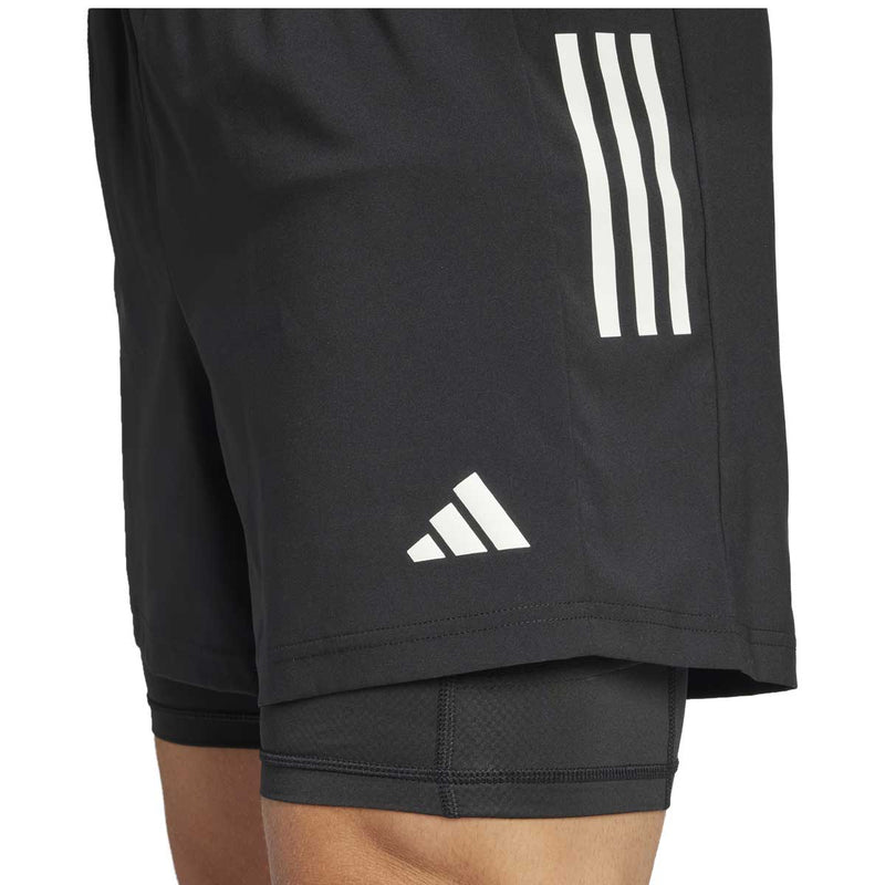 Short Deportivo Adidas OTR B S 2in1 Negro Blanco Hombre