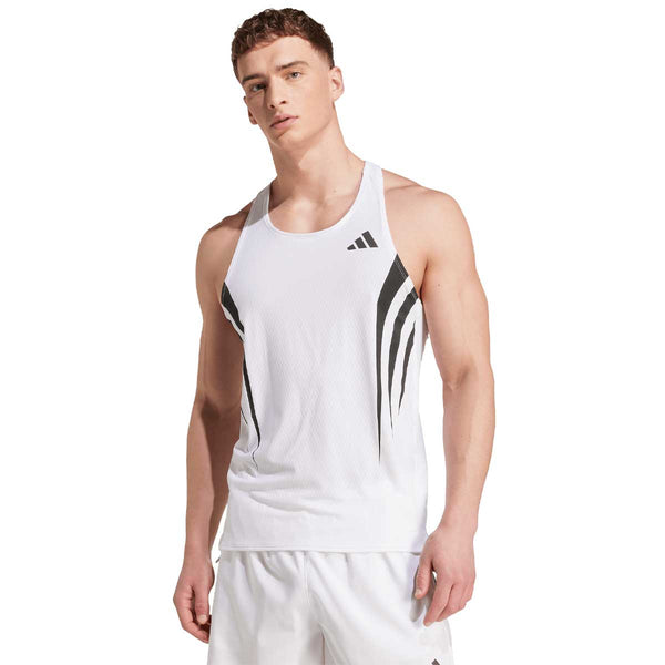 Playera Adidas Sin Mangas Adizero Blanco Hombre