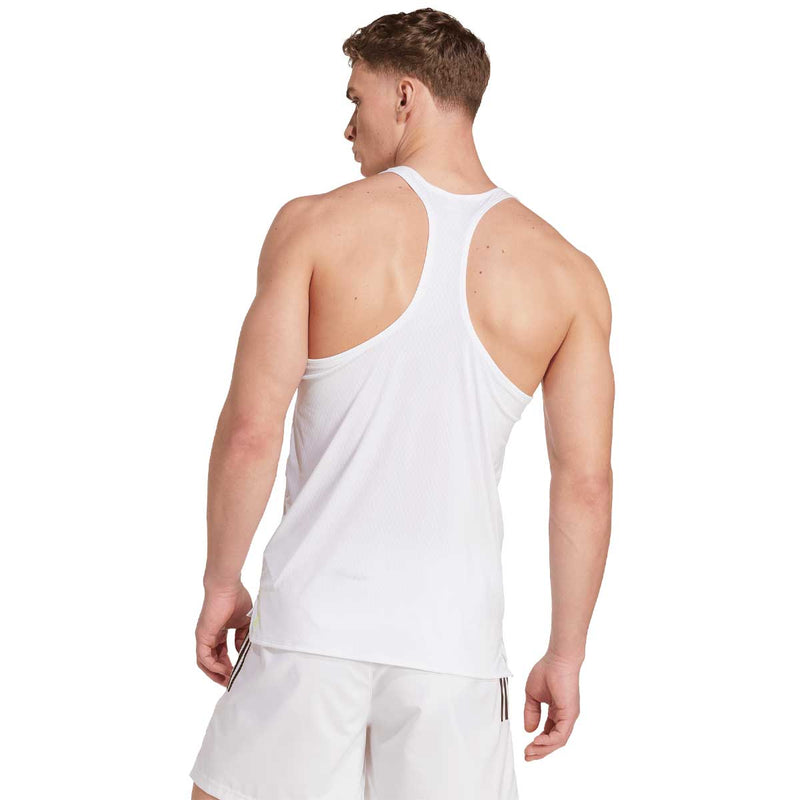 Playera Adidas Sin Mangas Adizero Blanco Hombre
