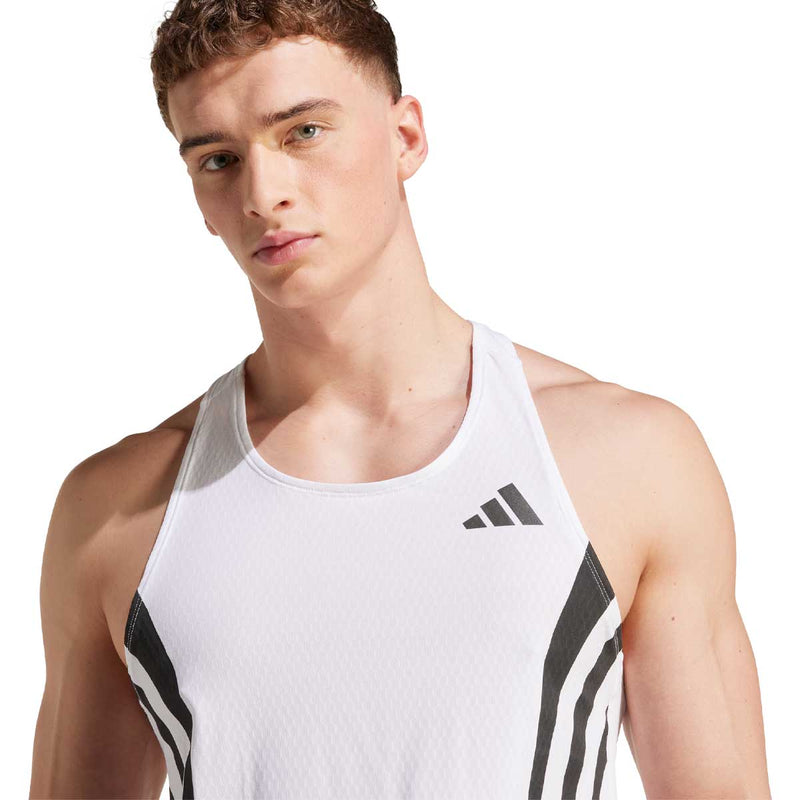 Playera Adidas Sin Mangas Adizero Blanco Hombre