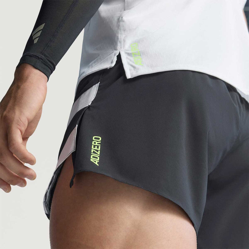 Short Deportivo Adidas ADIZERO Negro Blanco Hombre