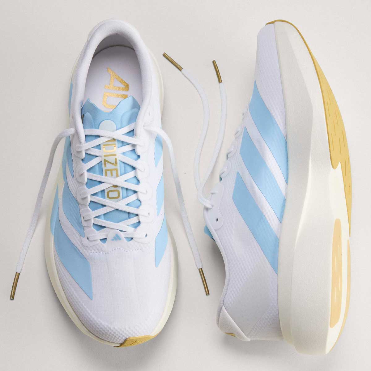Tenis Adidas Adizero EVO SL WOVEN Blanco Celeste Hombre