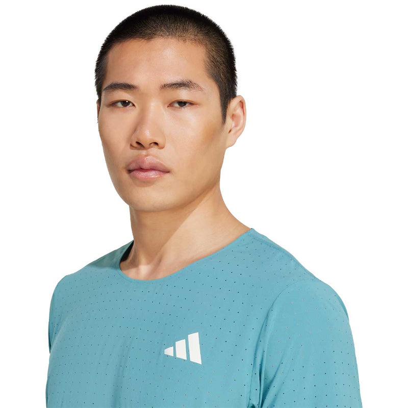 Playera Deportiva Adidas ADIZERO TEE Powder Teal Hombre