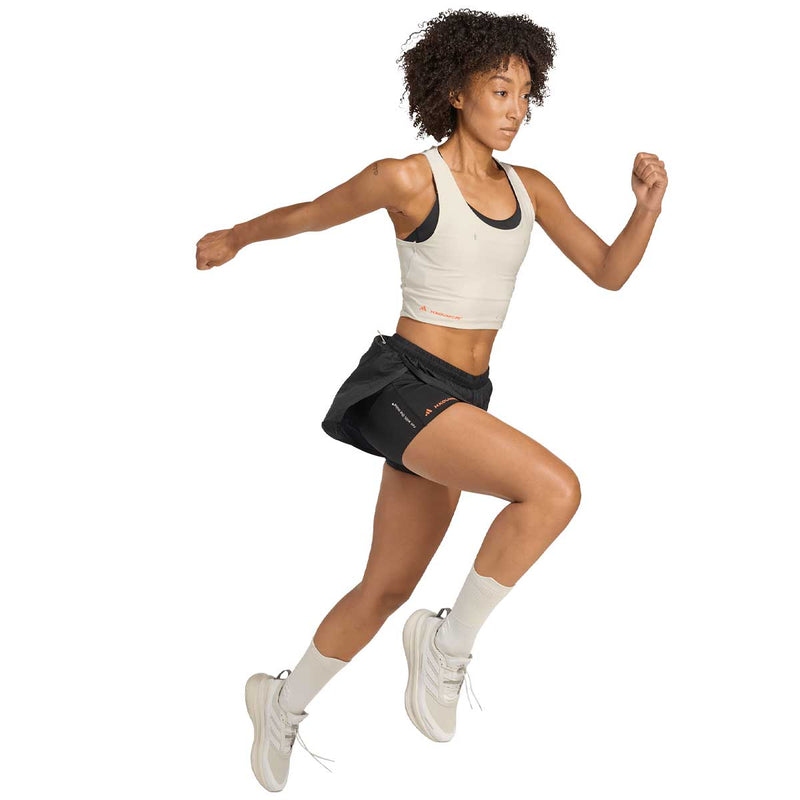 Training Crop Top Deportivo Adidas by H.Koumori Beige Mujer