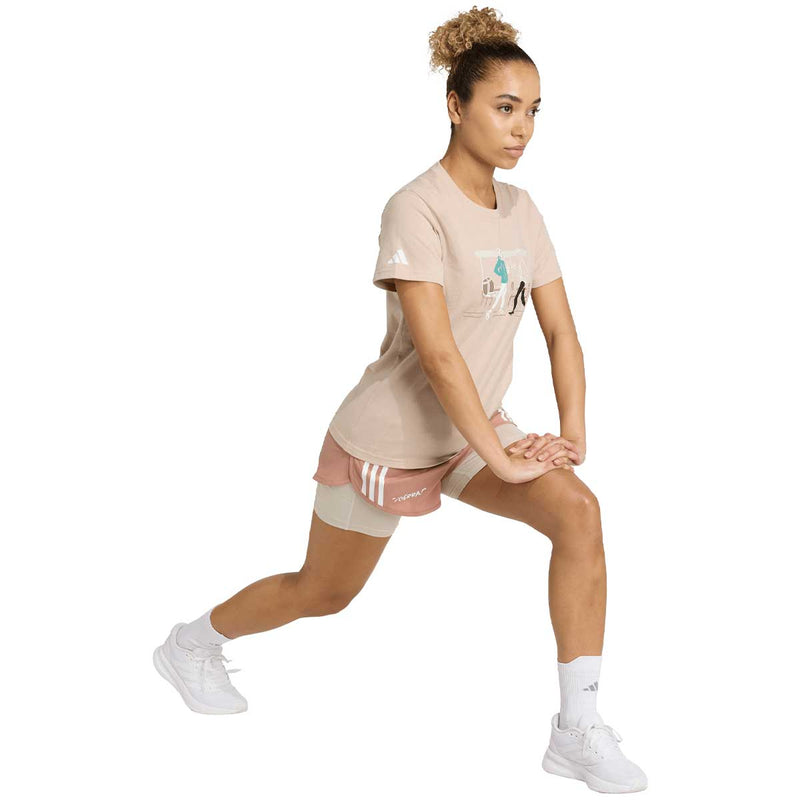 Playera Deportiva Adidas Mexico GFX T Beige Mujer