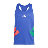 Playera Adidas Sin Mangas ADIZERO Azul Hombre