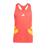 Playera Adidas Sin Mangas ADIZERO Rojo Amarillo Hombre