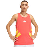 Playera Adidas Sin Mangas ADIZERO Rojo Amarillo Hombre