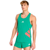 Playera Adidas Sin Mangas ADIZERO Verde Rojo Hombre