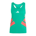 Playera Adidas Sin Mangas ADIZERO Verde Rojo Mujer