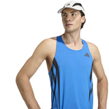 Playera Deportiva Adidas Adizero Running Tank Azul Hombre