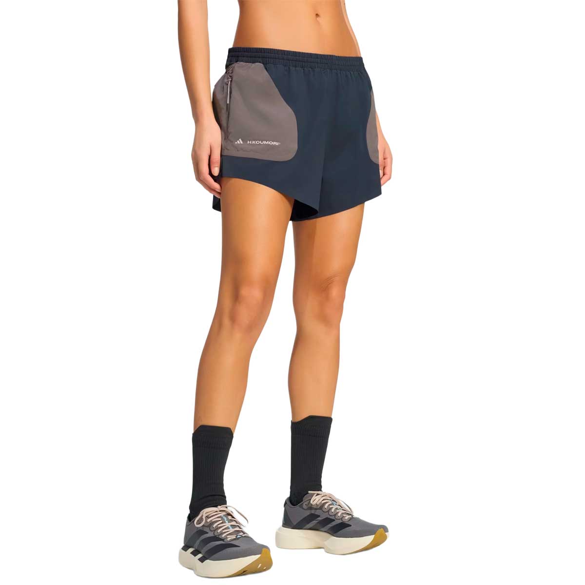 Short Deportivo Adidas Running x Hermanos Koumori Gris Mujer