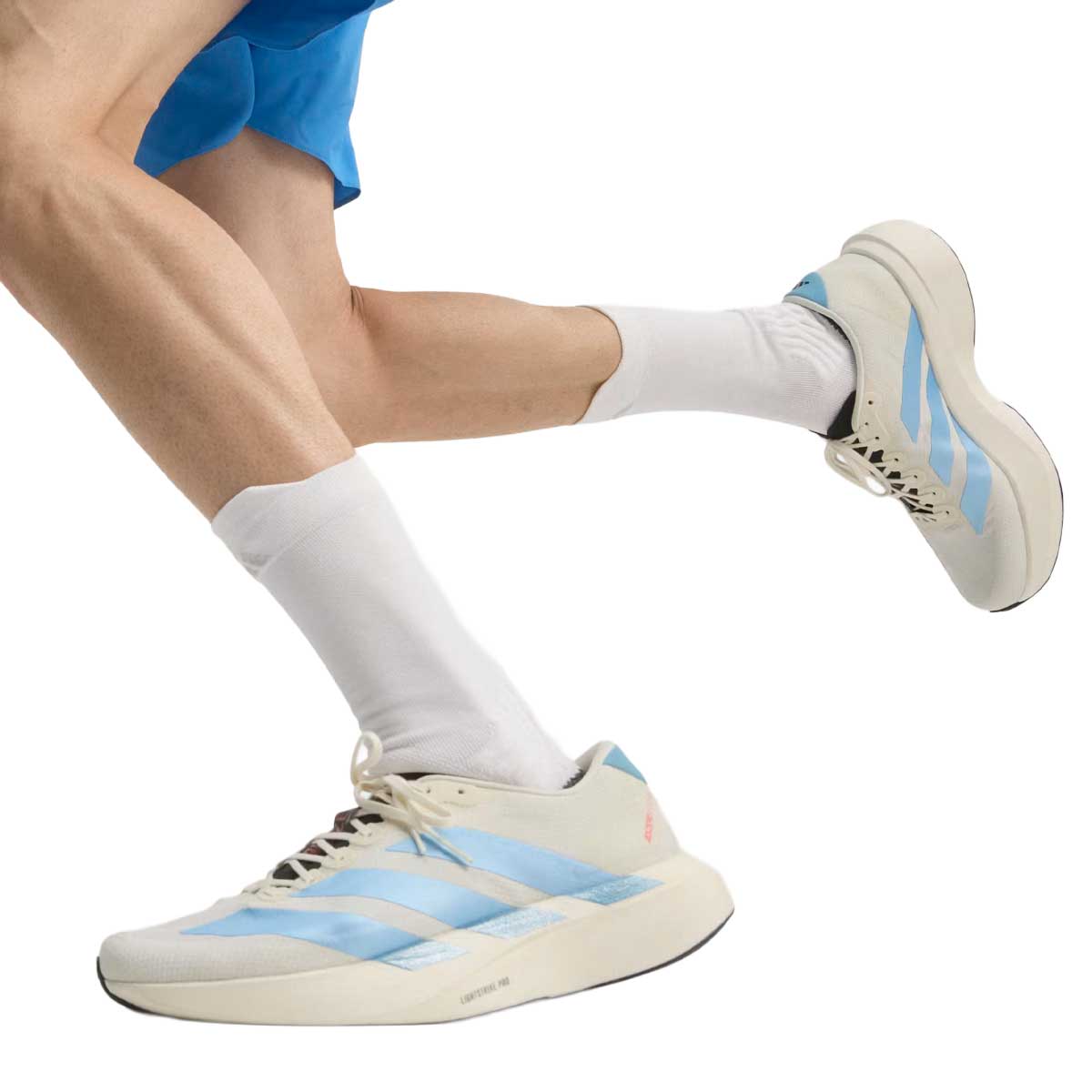 Tenis Adidas Adizero EVO SL WOVEN Blanco Azul Hombre