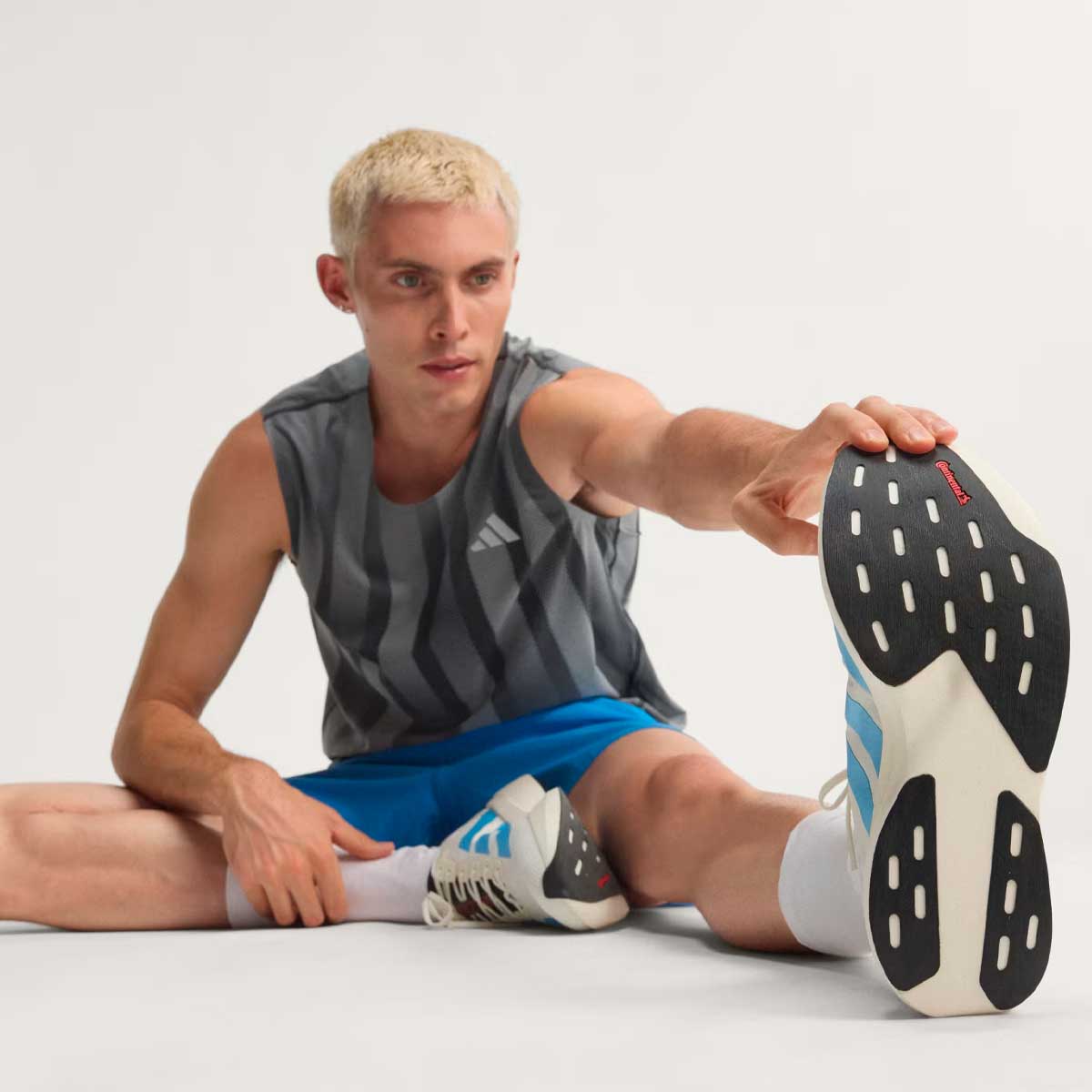 Tenis Adidas Adizero EVO SL WOVEN Blanco Azul Hombre