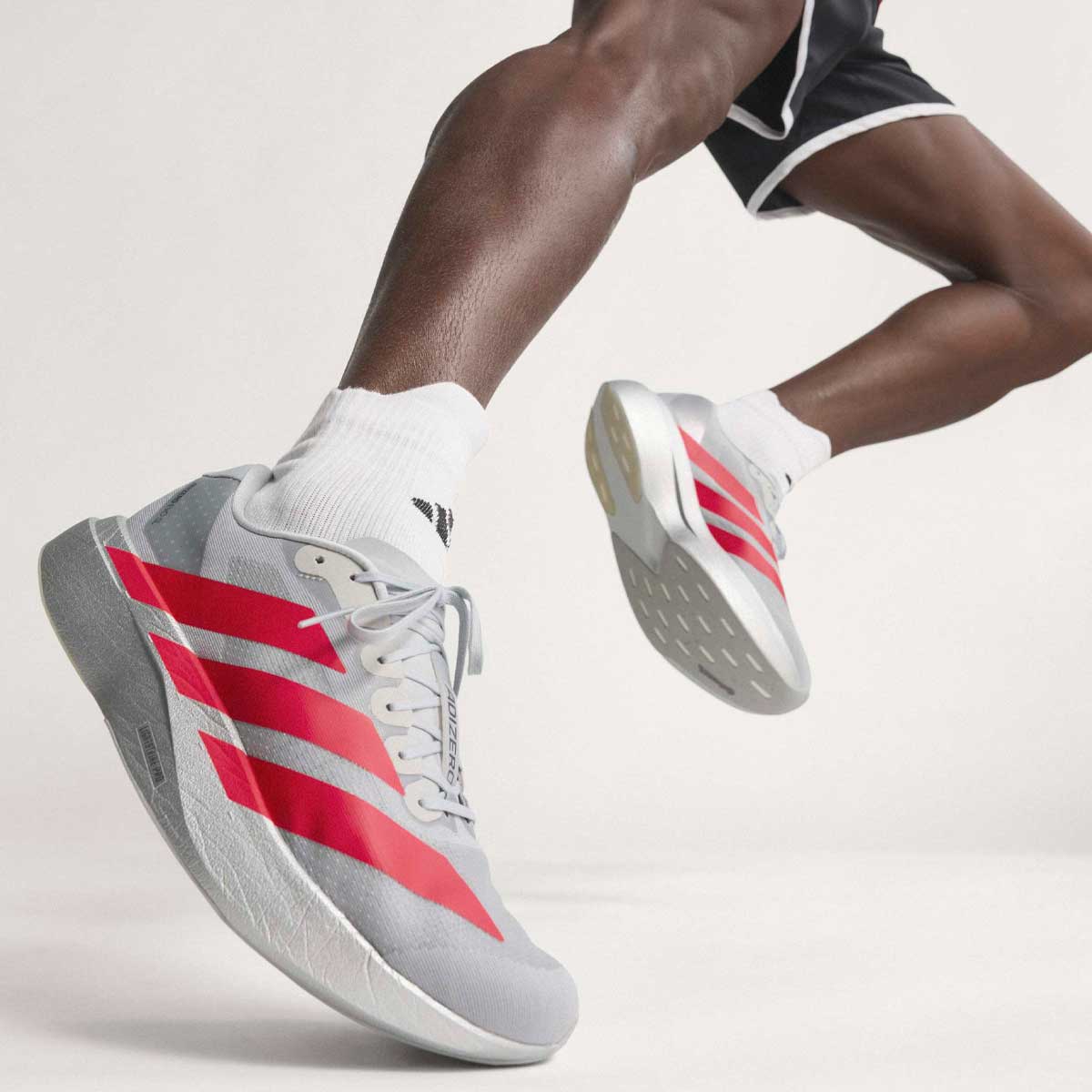 Tenis Adidas ADIZERO EVO SL Plata Rosa Hombre