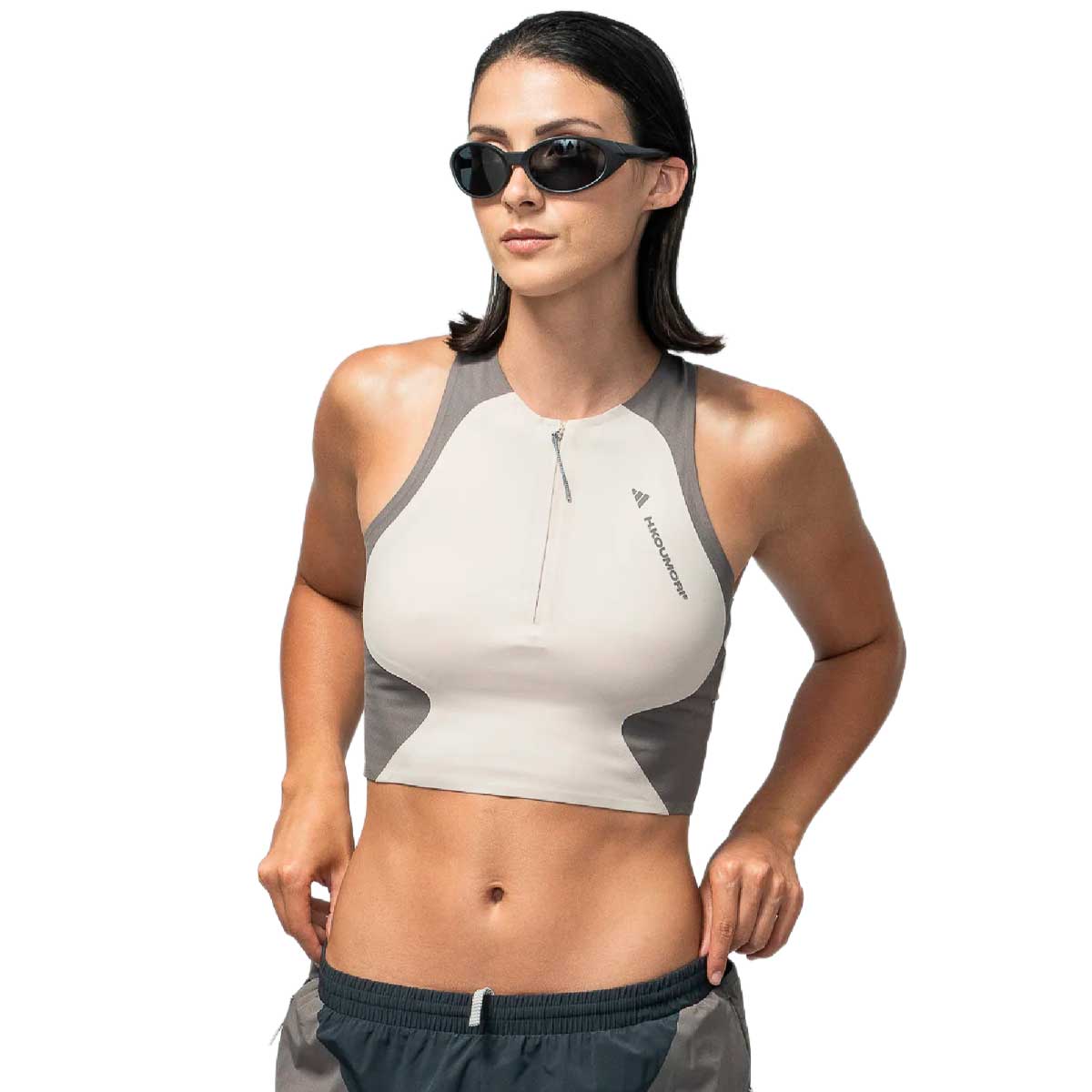 Crop Top Adidas Running x Hermanos Koumori Beige Mujer