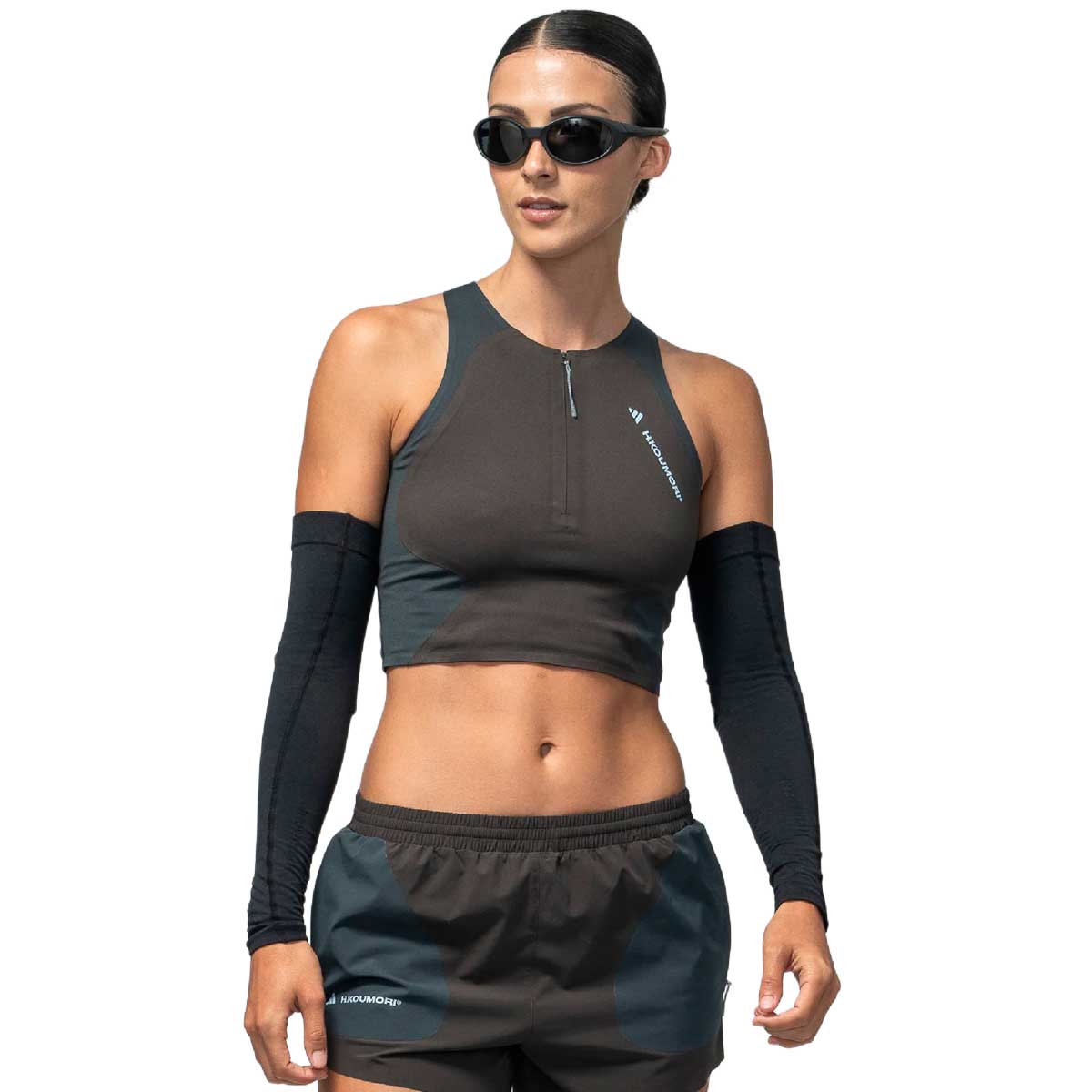 Crop Top Adidas Running x Hermanos Koumori Café Mujer