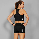 Crop Top Deportiva Saysky Flow Race Negro Mujer
