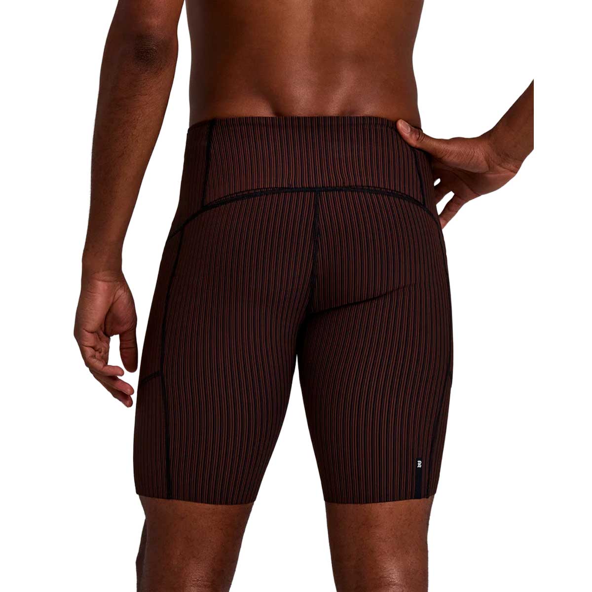 Short Bandit Striped Cadence™ 7 Pocket Lined Half Tights Cacao Black Hombre