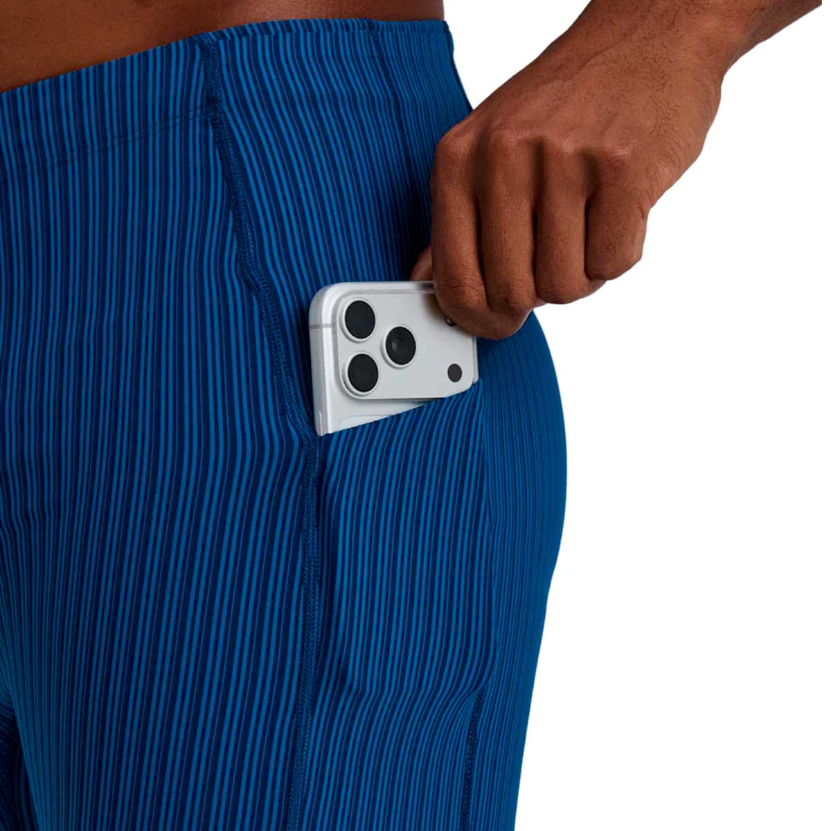 Short Bandit Striped Cadence™ 7 Pocket Lined Half Tights Ink Blue Hombre