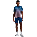 Short Bandit Striped Cadence™ 7 Pocket Lined Half Tights Ink Blue Hombre