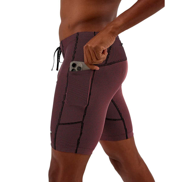 Short Bandit Striped Cadence™ 7 Pocket Half Tights Black Mauve Hombre