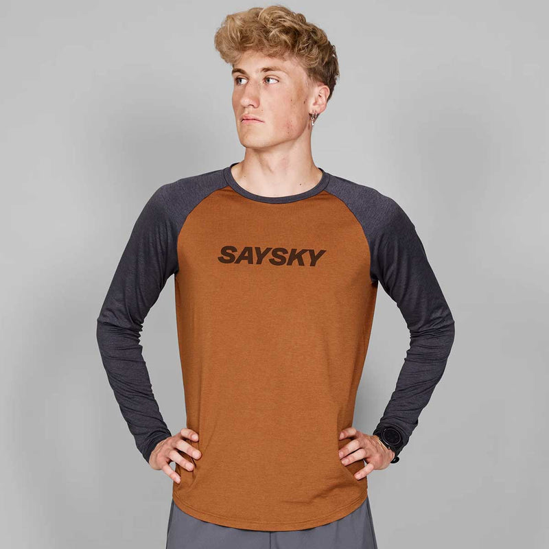 Playera Deportiva Saysky Logo Pace Long Sleeve Hombre