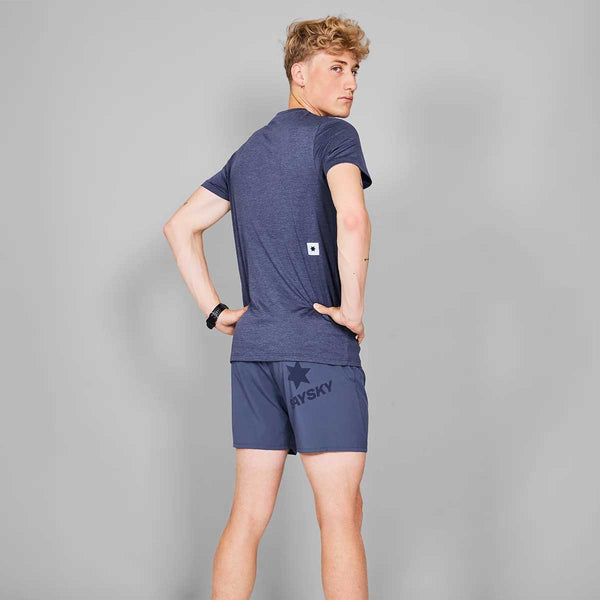 Playera Deportiva Saysky Logo Pace T-shirt Azul Hombre