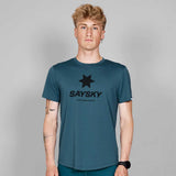Playera Deportiva Saysky Logo Combat T-shirt Cian Hombre