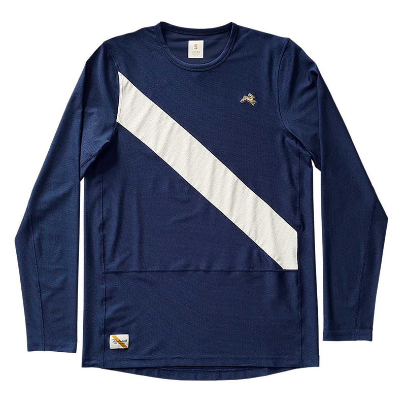 Playera Manga Larga Deportiva Tracksmith Navy Ivory Hombre