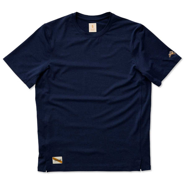 Playera Deportivo Tracksmith Session Tee Navy Hombre