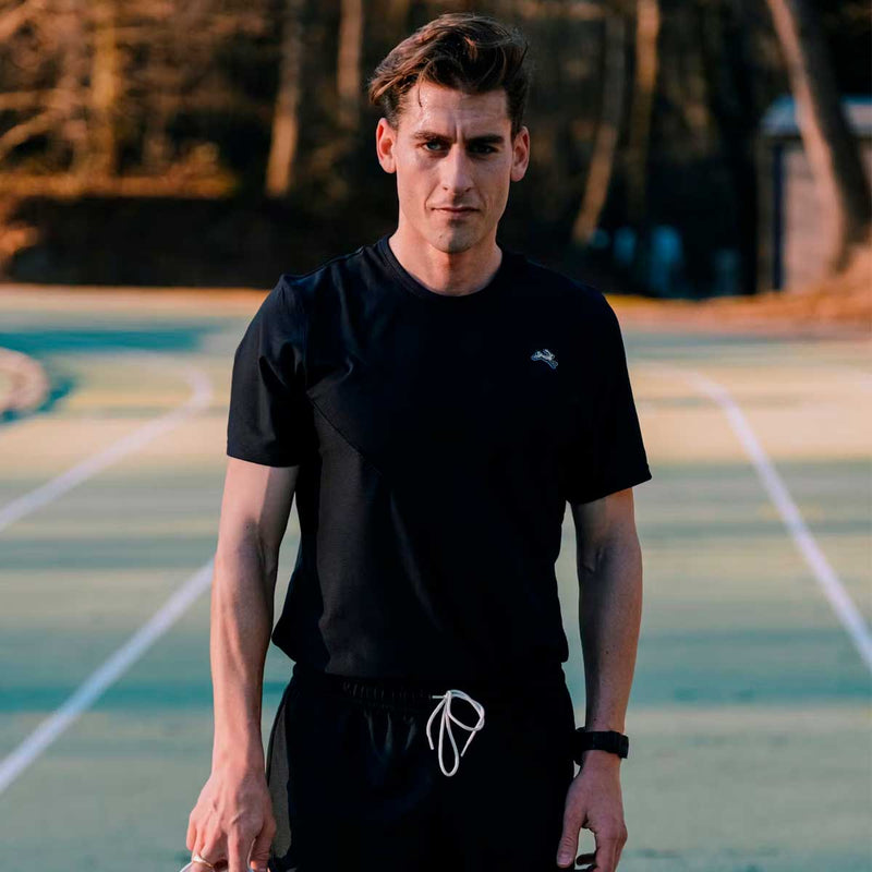 Playera Deportiva Tracksmith Van Cortlandt Tee Black Hombre