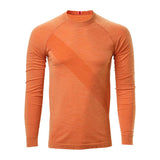Playera Manga Larga Tracksmith Brighton Base Layer Coral Gold Hombre