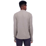 Playera Bandit AuraGrid™ Mockneck Long Sleeve Zinc Hombre