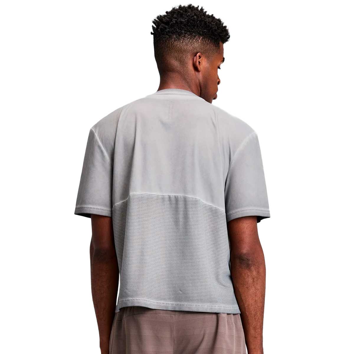 Playera Bandit FrioSoft™ Perforated Box Tee Concrete Taupe Hombre