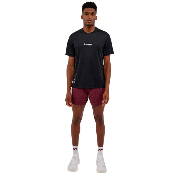 Playera Bandit Cheque Jacquard Sleeve Tee Black Hombre