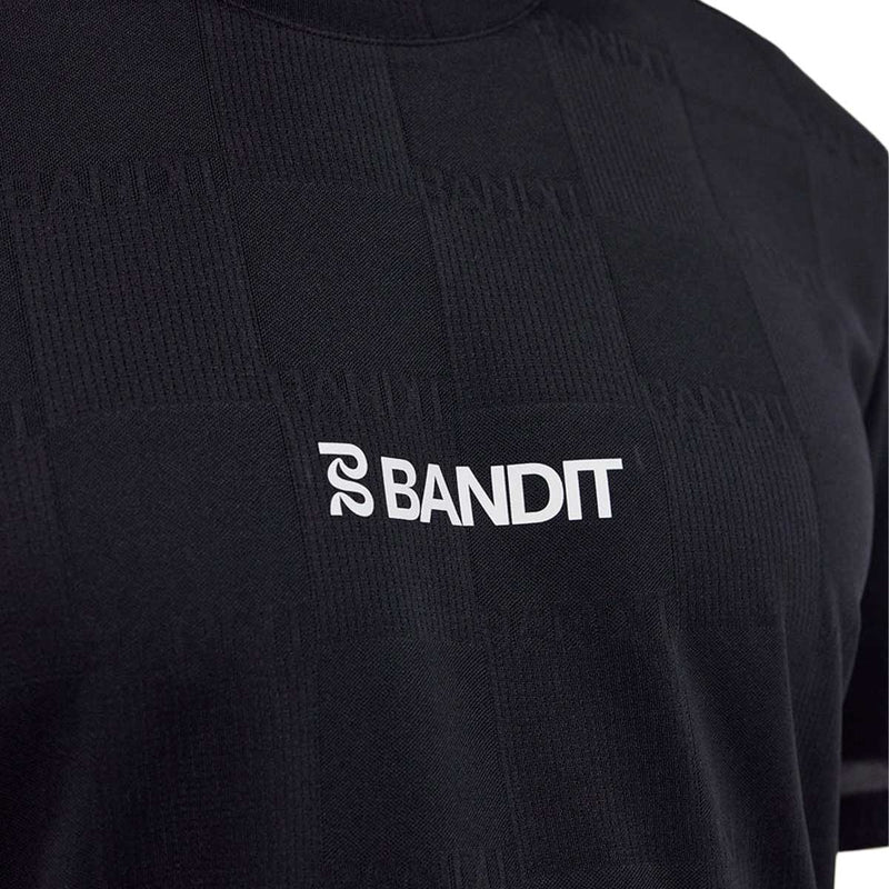 Playera Bandit Cheque Jacquard Sleeve Tee Black Hombre