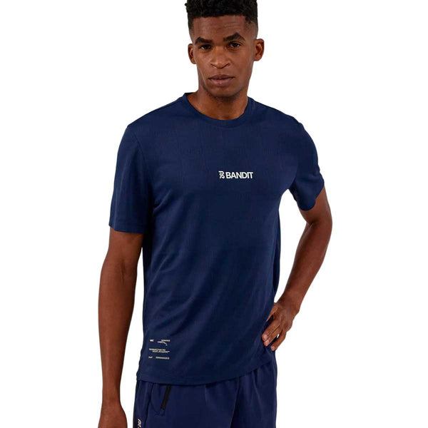 Playera Bandit Cheque Jacquard Sleeve Tee NY Navy Hombre