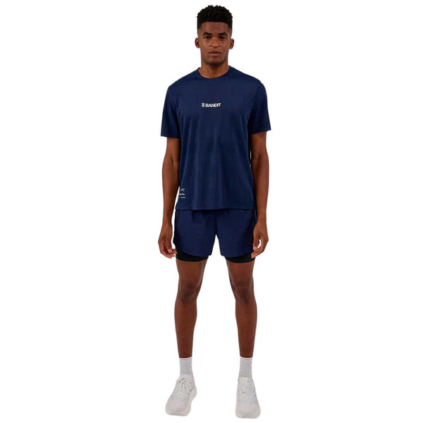 Playera Bandit Cheque Jacquard Sleeve Tee NY Navy Hombre