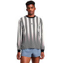 Playera Micromesh™ Long Sleeve Checkerboard Stripe Hombre