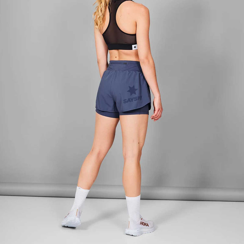 Short Deportivo Saysky Pace 2 in 1 3 Pulgadas Azul Mujer