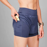 Short Deportivo Saysky Pace 2 in 1 3 Pulgadas Azul Mujer
