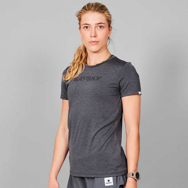 Playera Deportiva Saysky Logo Pace T-shirt Gris Mujer