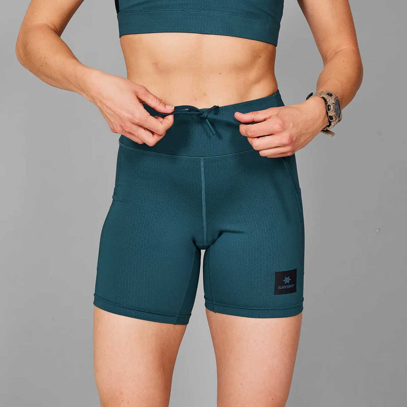 Short Deportivo Saysky Combat Tights 7 Pulgadas Cian Mujer