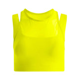 Sujetador Deportivo Nort Face Refina Double-Layer Amarrillo Mujer