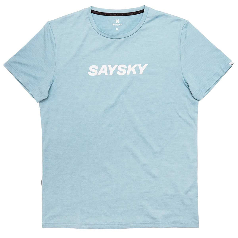 Playera Deportiva Saysky Logo Pace T-Shirt Azul Cielo Hombre